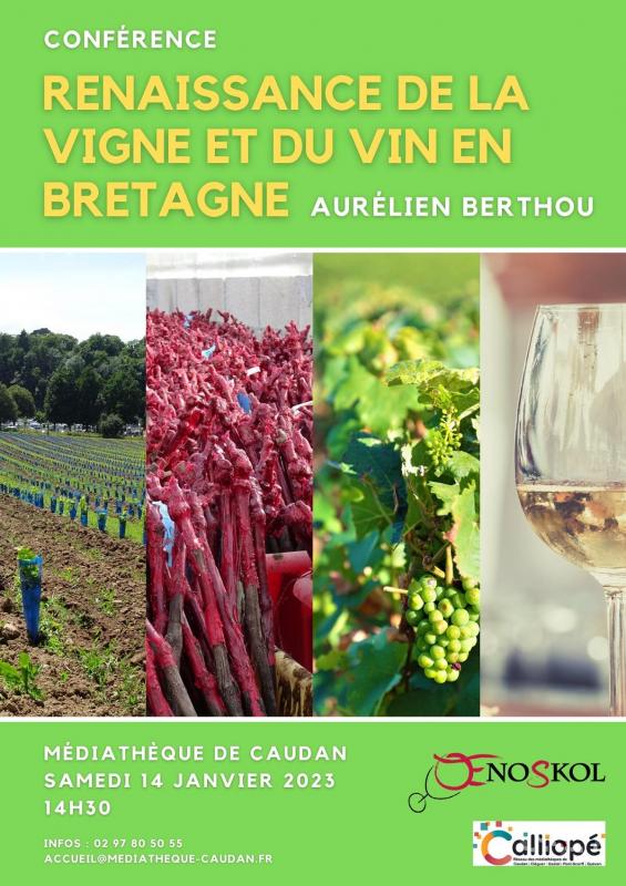 Affiche renaissance de la vigne et du vin en bretagne