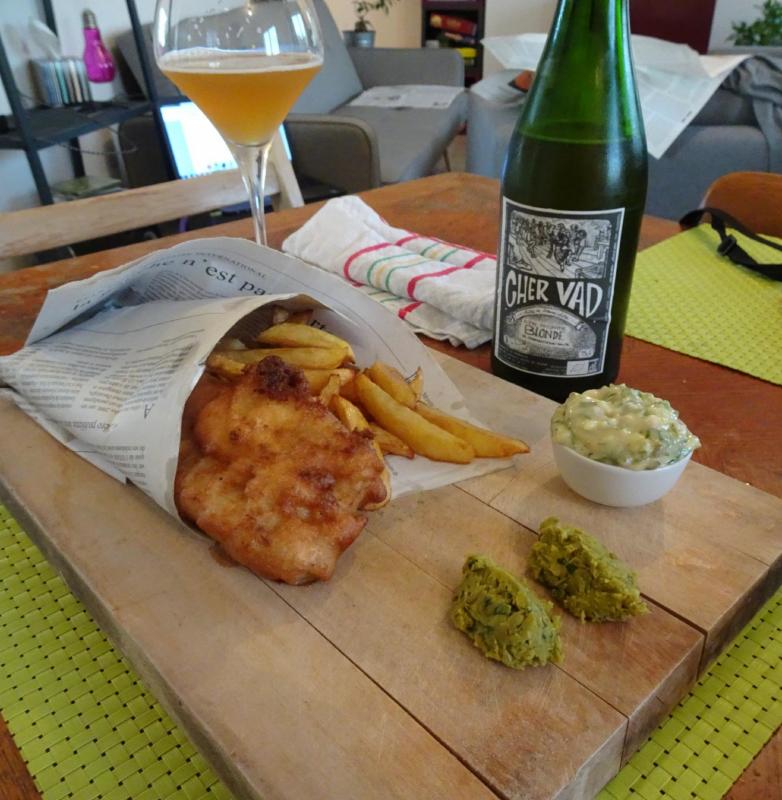 Fish and chips bière blonde accords mets-vins oenoskol