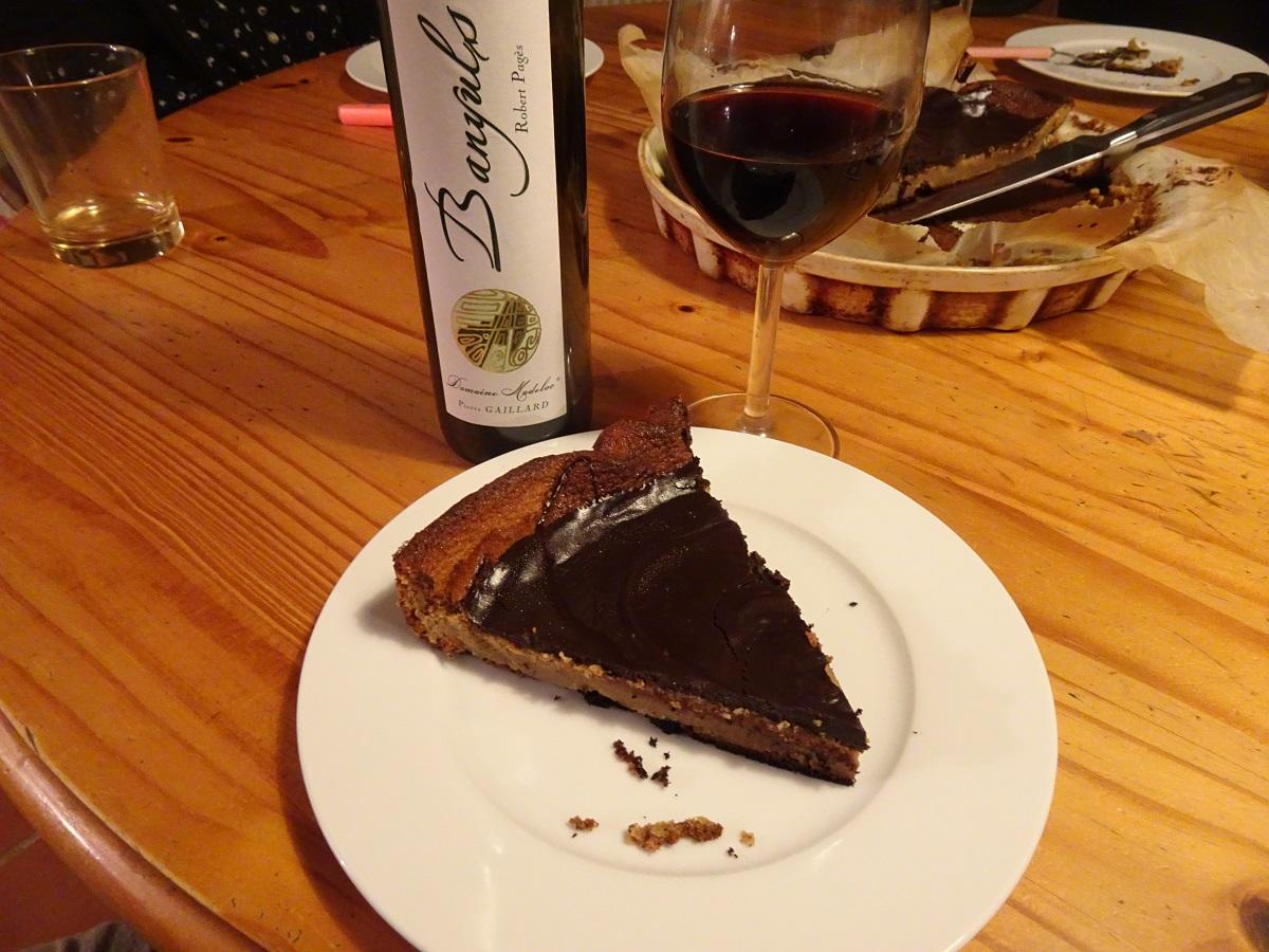 Banyuls et tarte au chocolat Oenoskol